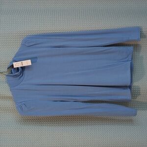 NWT Sz XS J.Crew Elegant Blue Women's Turtleneck Top